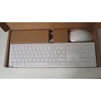 HP White Wired Keyboard & Mouse Set Greek