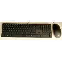 HP Black Slim Wired Keyboard Mouse Set German
